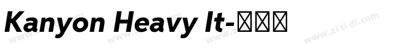 Kanyon Heavy It字体转换